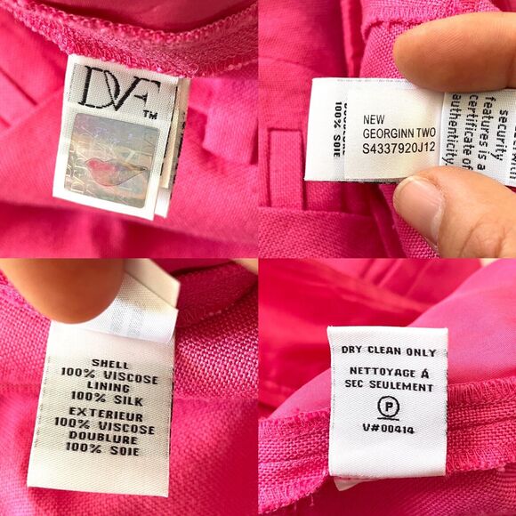 Diane Von Furstenberg Women Linen-Like Cropped Tapered Pants Trousers Pink - Picture 5 of 16